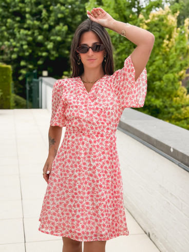 Robe courte Thérésa - Rose