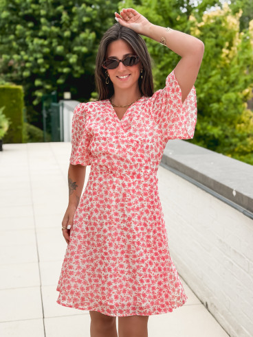 Robe courte Thérésa - Rose