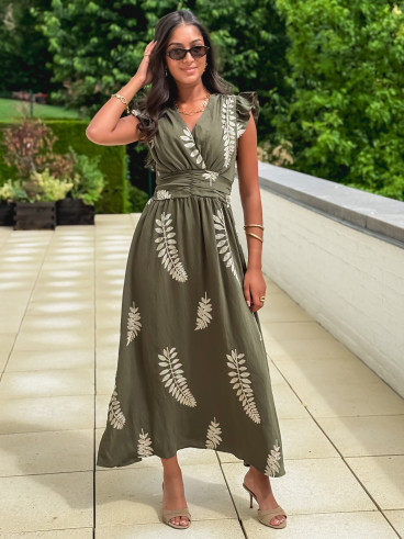 Robe longue Louisette - Kaki