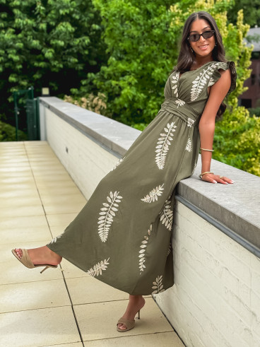 Robe longue Louisette - Kaki