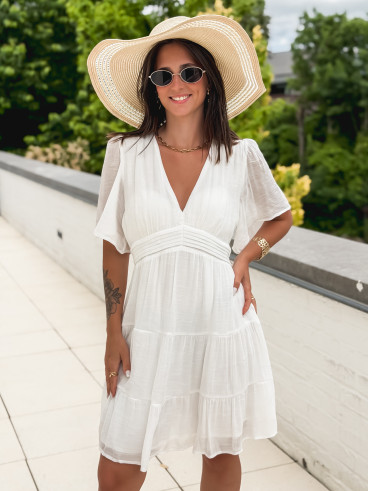 Robe courte Getty - Blanc