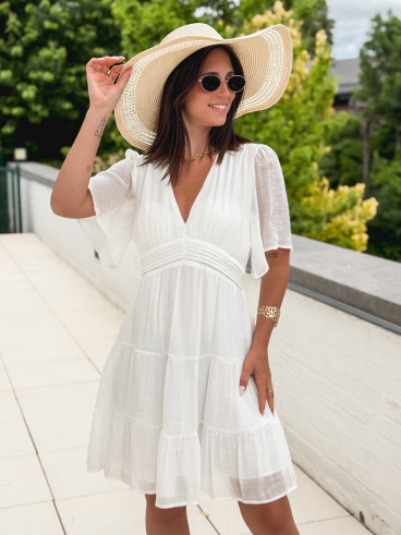 Robe courte Getty - Blanc