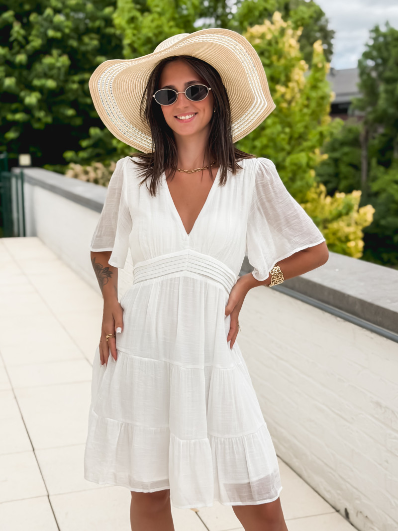 Robe courte Getty - Blanc