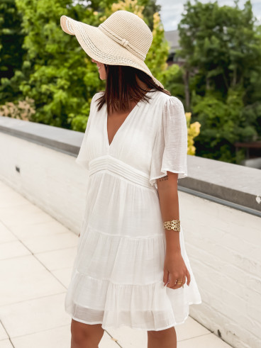 Robe courte Getty - Blanc