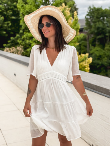 Robe courte Getty - Blanc