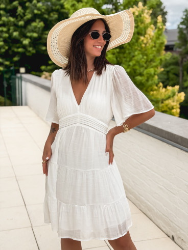 Robe courte Getty - Blanc