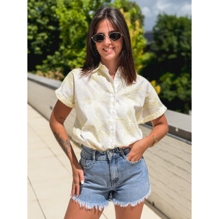 Chemise à motifs Chypre - Blanc