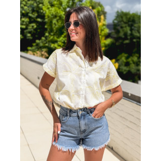 Chemise à motifs Chypre - Blanc