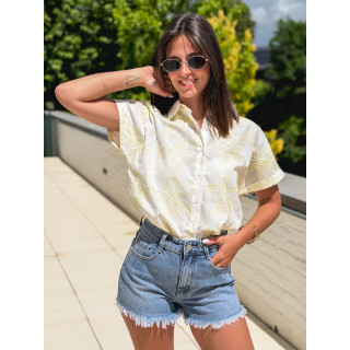 Chemise à motifs Chypre - Blanc