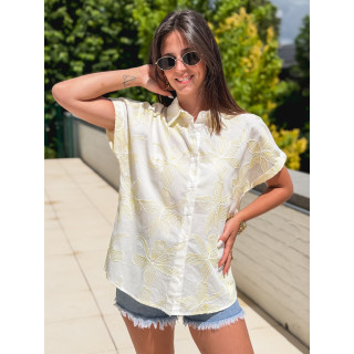Chemise à motifs Chypre - Blanc