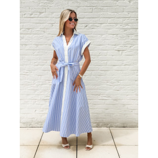 Robe longue lignée Silva - Bleu