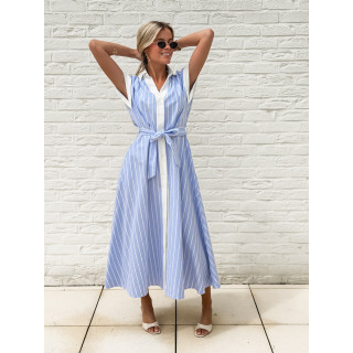 Robe longue lignée Silva - Bleu