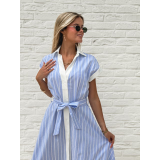 Robe longue lignée Silva - Bleu