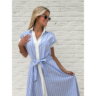 Robe longue lignée Silva - Bleu