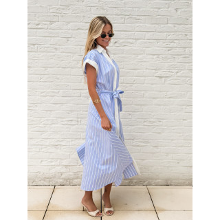 Robe longue lignée Silva - Bleu