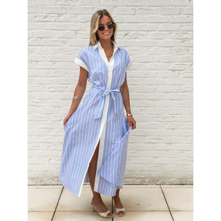 Robe longue lignée Silva - Bleu