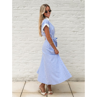 Robe longue lignée Silva - Bleu