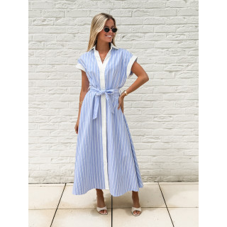 Robe longue lignée Silva - Bleu
