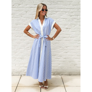 Robe longue lignée Silva - Bleu