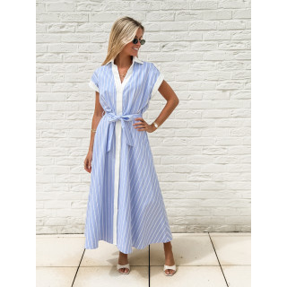 Robe longue lignée Silva - Bleu