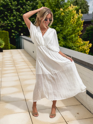 Robe longue Mayte - Blanc