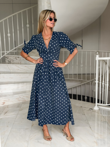 Robe en jeans Suzzana - Bleu marine