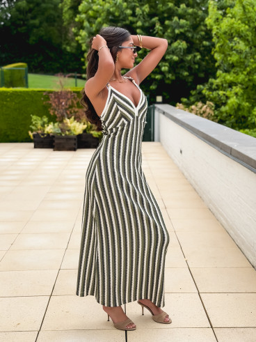 Robe longue Saina - Kaki