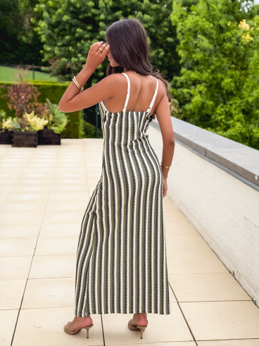 Robe longue Saina - Kaki
