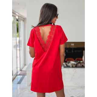 Robe courte Alizéane - Rouge