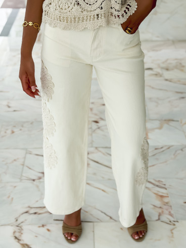 Jeans Lamya - Crème