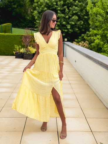 Robe longue Juana - Jaune
