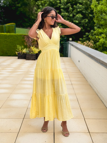 Robe longue Juana - Jaune