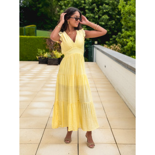 Robe longue Juana - Jaune