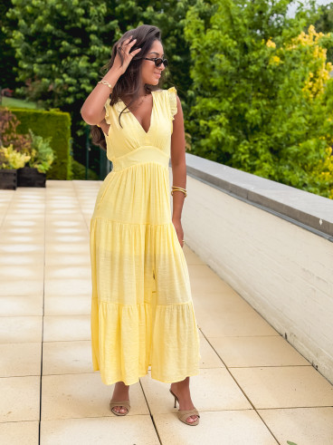 Robe longue Juana - Jaune