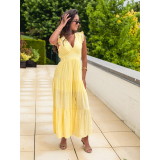 Robe longue Juana - Jaune