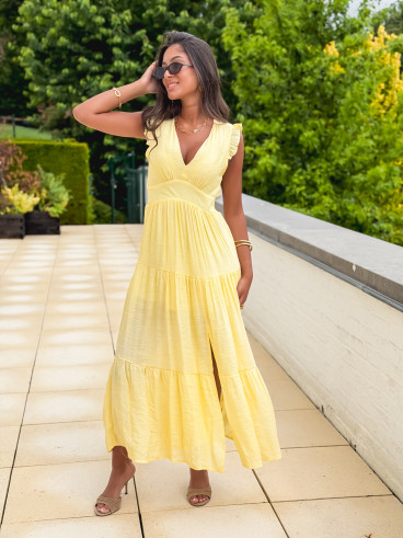 Robe longue Juana - Jaune