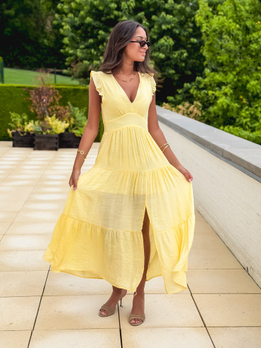 Robe longue Juana - Jaune