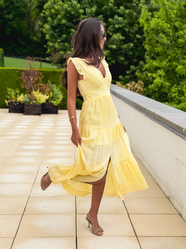 Robe longue Juana - Jaune