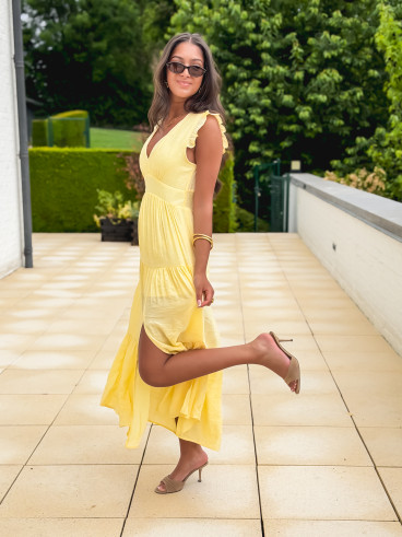 Robe longue Juana - Jaune