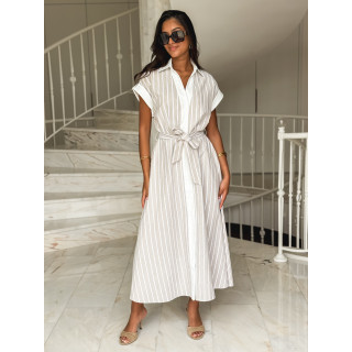 Robe longue lignée Silva - Beige