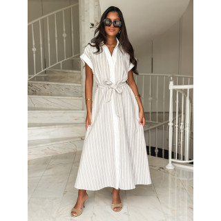 Robe longue lignée Silva - Beige