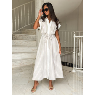 Robe longue lignée Silva - Beige