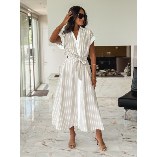 Robe longue lignée Silva - Beige