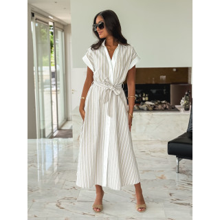 Robe longue lignée Silva - Beige