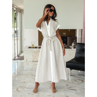 Robe longue lignée Silva - Beige