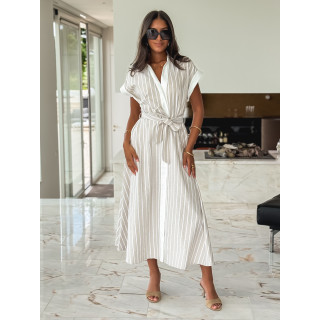 Robe longue lignée Silva - Beige