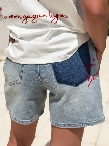 Short en jeans Donnatella - Bleu clair