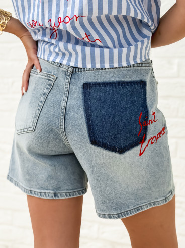Short en jeans Donnatella - Bleu clair