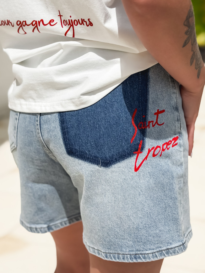 Short en jeans Donnatella - Bleu clair