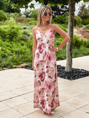 Robe à motifs Emilda - Rose
